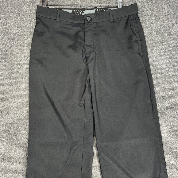 Nike Victory Golf Pants Mens 32 Dri Fit Black Stretch Flat Front Pockets Logo - Picture 3 of 8
